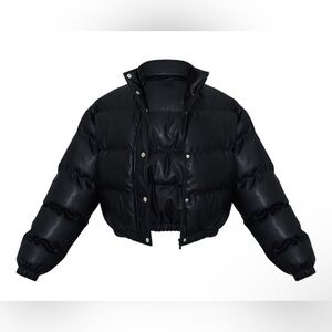 PrettyLittlething Black Puffer Jacket